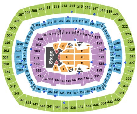 Metlife Stadium Seating Chart Wrestlemania 29